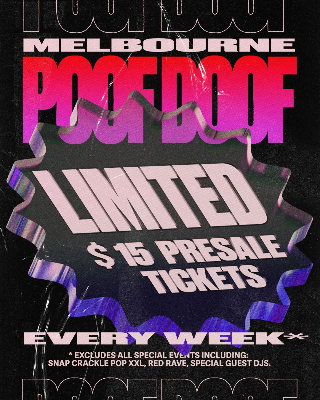POOF DOOF this Saturday